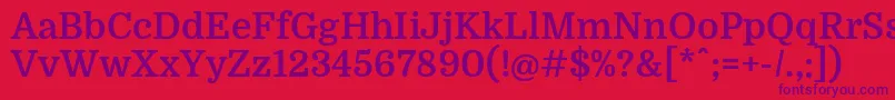 DomineBold Font – Purple Fonts on Red Background