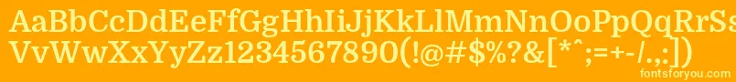 DomineBold Font – Yellow Fonts on Orange Background