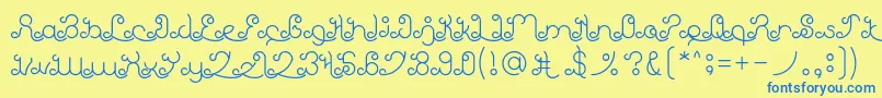 EtherealSky Font – Blue Fonts on Yellow Background