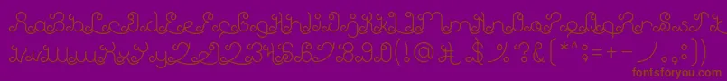 EtherealSky-fontti – ruskeat fontit violetilla taustalla