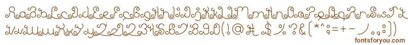 Шрифт EtherealSky – коричневые шрифты на белом фоне