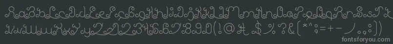 フォントEtherealSky – 黒い背景に灰色の文字