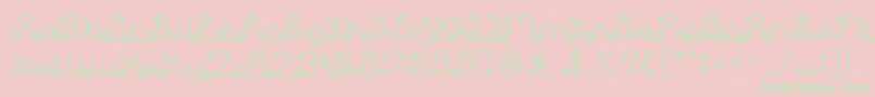 EtherealSky Font – Green Fonts on Pink Background