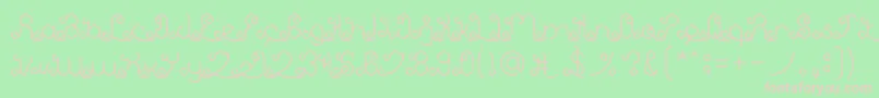 EtherealSky Font – Pink Fonts on Green Background