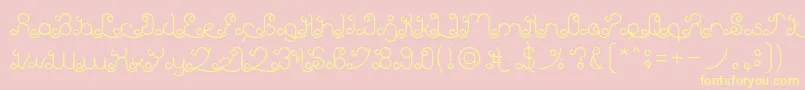 EtherealSky Font – Yellow Fonts on Pink Background