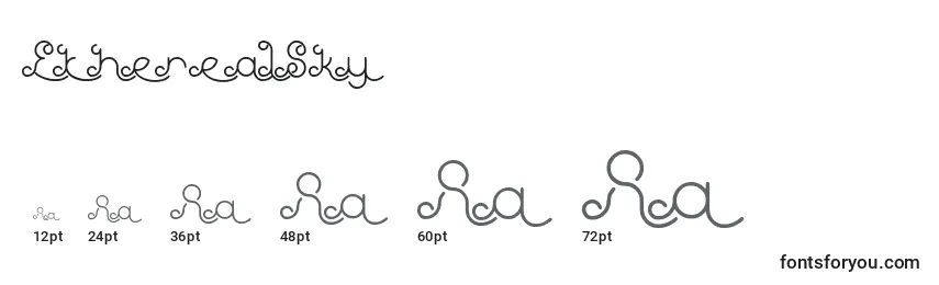 EtherealSky Font Sizes