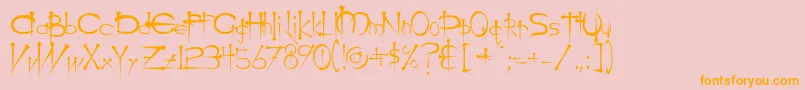 OgilvieCyr Font – Orange Fonts on Pink Background