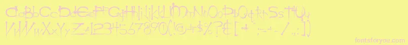 OgilvieCyr Font – Pink Fonts on Yellow Background