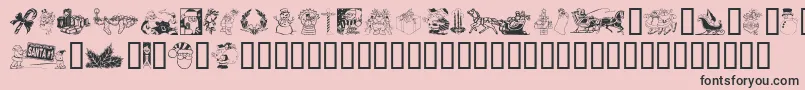 Xmasclp2 Font – Black Fonts on Pink Background