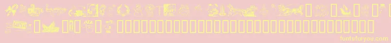 Xmasclp2 Font – Yellow Fonts on Pink Background