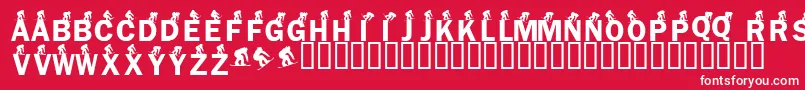 KrSnowboarder Font – White Fonts on Red Background