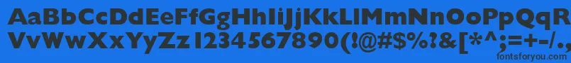 GarrisonExtraboldSansBold Font – Black Fonts on Blue Background