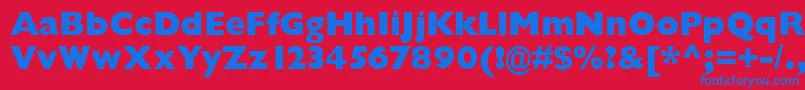 GarrisonExtraboldSansBold Font – Blue Fonts on Red Background