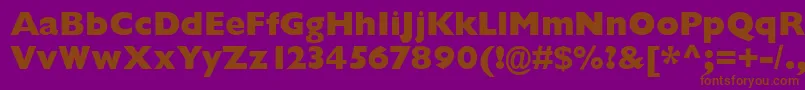 GarrisonExtraboldSansBold Font – Brown Fonts on Purple Background