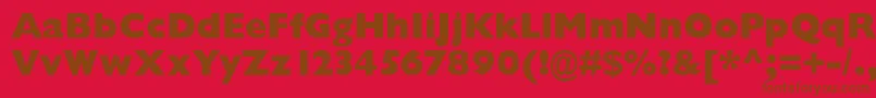 GarrisonExtraboldSansBold Font – Brown Fonts on Red Background