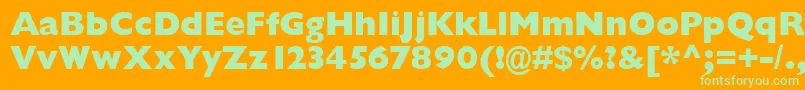 GarrisonExtraboldSansBold Font – Green Fonts on Orange Background