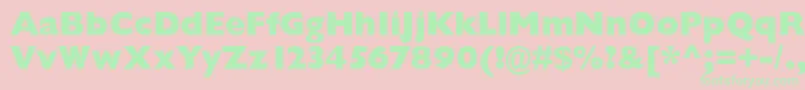 GarrisonExtraboldSansBold Font – Green Fonts on Pink Background