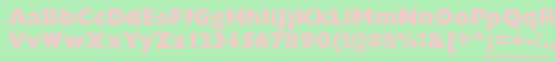 GarrisonExtraboldSansBold Font – Pink Fonts on Green Background