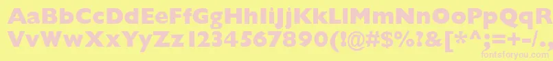 GarrisonExtraboldSansBold Font – Pink Fonts on Yellow Background