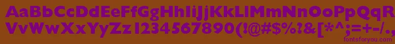 GarrisonExtraboldSansBold Font – Purple Fonts on Brown Background