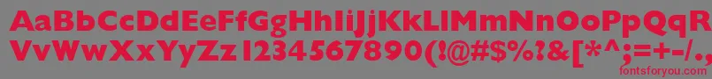 GarrisonExtraboldSansBold Font – Red Fonts on Gray Background