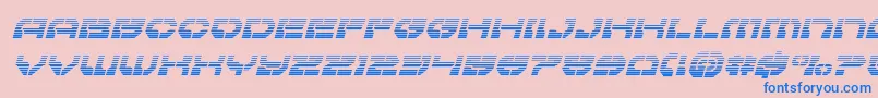 フォントPulsarclassgradital – ピンクの背景に青い文字