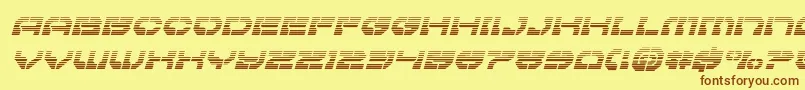 Шрифт Pulsarclassgradital – коричневые шрифты на жёлтом фоне