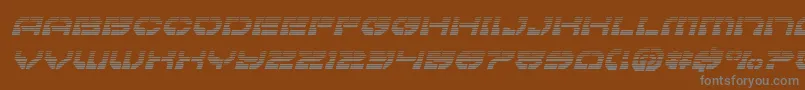 Pulsarclassgradital-fontti – harmaat kirjasimet ruskealla taustalla