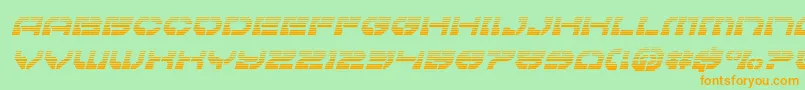 Pulsarclassgradital Font – Orange Fonts on Green Background