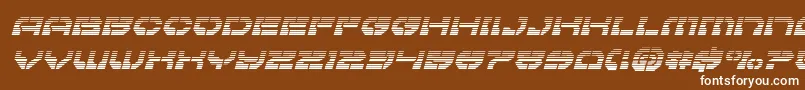 Pulsarclassgradital Font – White Fonts on Brown Background
