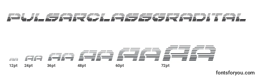 Размеры шрифта Pulsarclassgradital