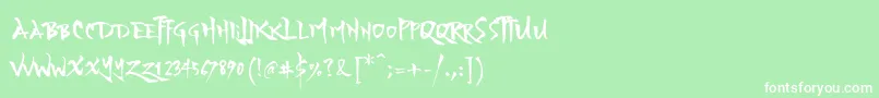 YozakuraRegular Font – White Fonts on Green Background