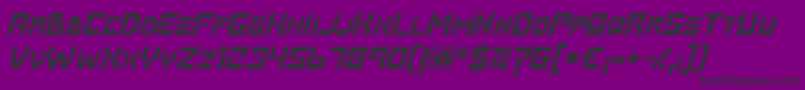 Baumarktbolditalic Font – Black Fonts on Purple Background