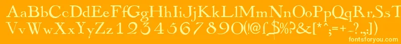 Mayflower Font – Yellow Fonts on Orange Background