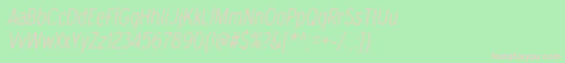 ExpresswaycdxlItalic Font – Pink Fonts on Green Background