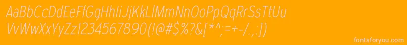 ExpresswaycdxlItalic-Schriftart – Rosa Schriften auf orangefarbenem Hintergrund