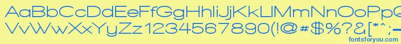 WalkwayExpandBold Font – Blue Fonts on Yellow Background