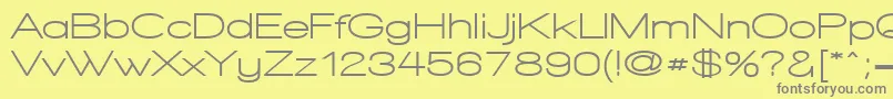 Fonte WalkwayExpandBold – fontes cinzas em um fundo amarelo