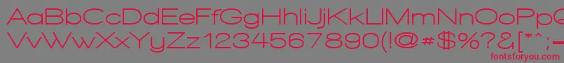 WalkwayExpandBold Font – Red Fonts on Gray Background