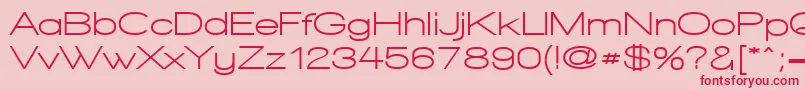 フォントWalkwayExpandBold – ピンクの背景に赤い文字