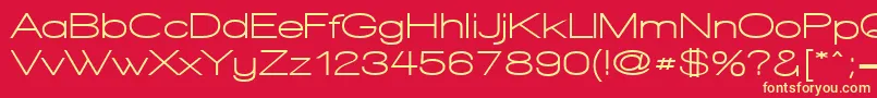 WalkwayExpandBold Font – Yellow Fonts on Red Background