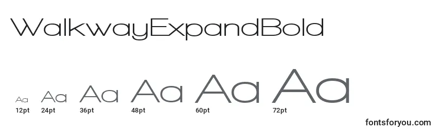 WalkwayExpandBold Font Sizes