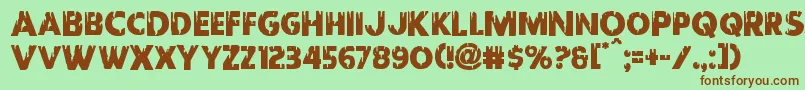 Redundeadshift Font – Brown Fonts on Green Background