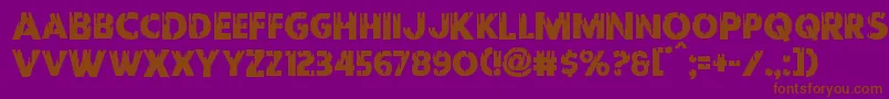 Redundeadshift Font – Brown Fonts on Purple Background