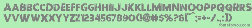 Redundeadshift Font – Gray Fonts on Green Background