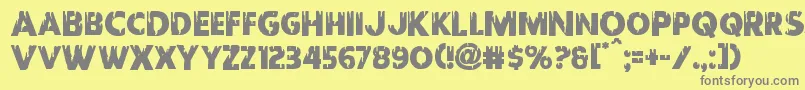 Redundeadshift Font – Gray Fonts on Yellow Background