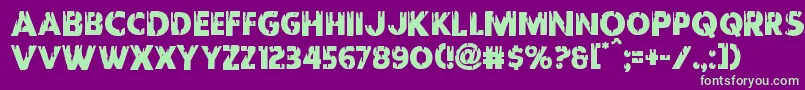 Redundeadshift Font – Green Fonts on Purple Background