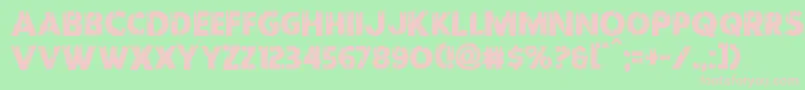 Redundeadshift Font – Pink Fonts on Green Background