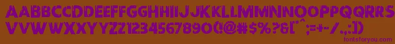 Redundeadshift Font – Purple Fonts on Brown Background