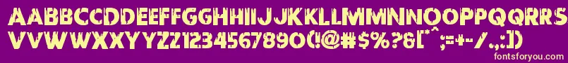 Redundeadshift Font – Yellow Fonts on Purple Background